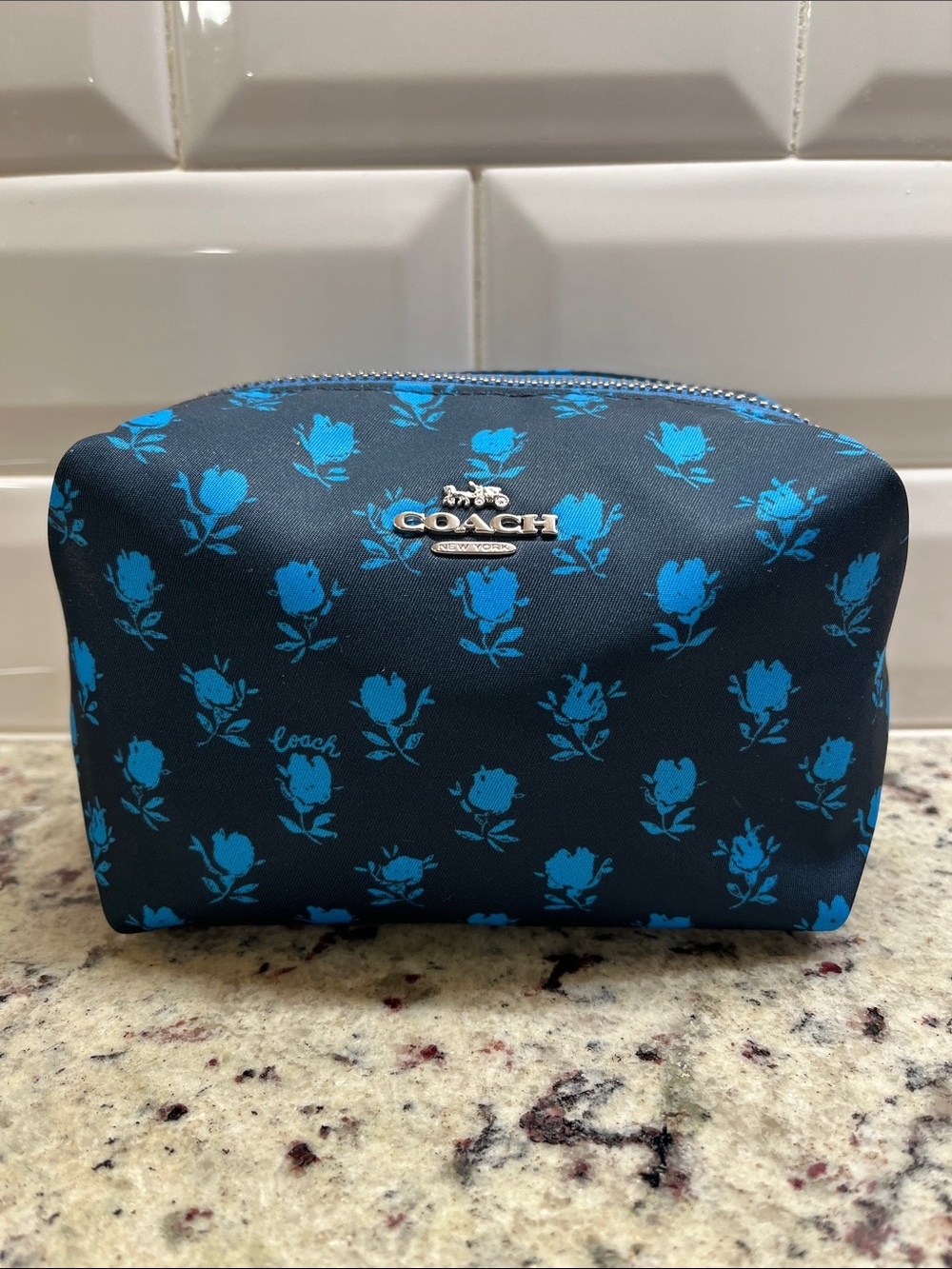 Coach Small Boxy Badlands Floral Cosmetic Case NWT